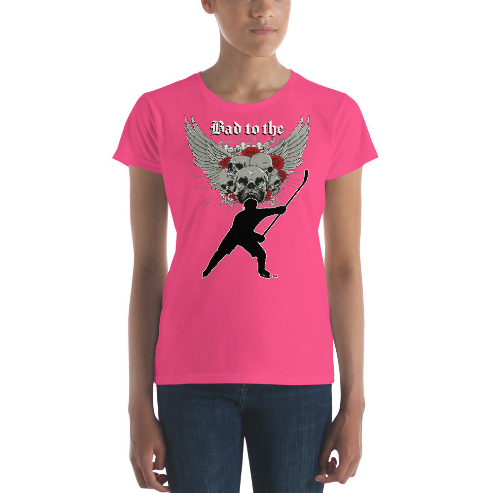 MY SPORT HOCKEY™ &quot;BAD TO THE&quot; SKULLS &amp; ROSES TEE