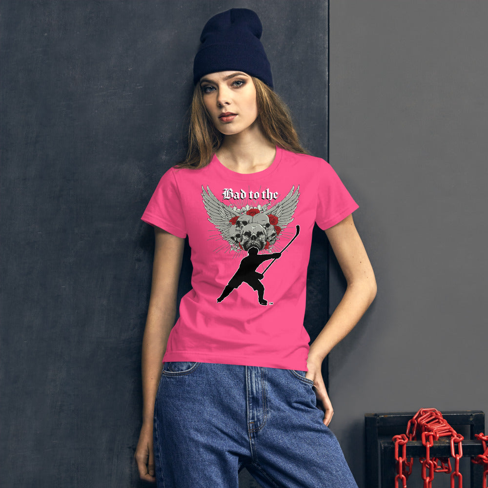 MY SPORT HOCKEY™ &quot;BAD TO THE&quot; SKULLS &amp; ROSES TEE