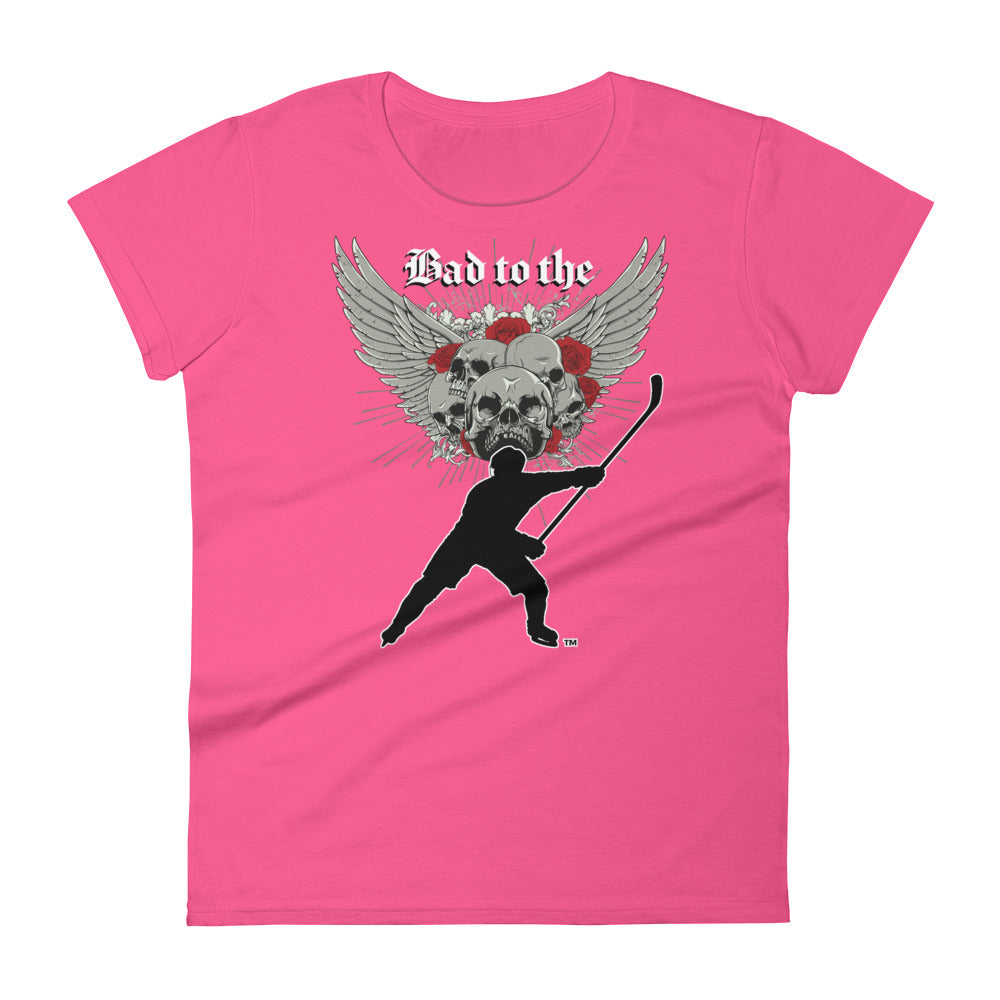 MY SPORT HOCKEY™ &quot;BAD TO THE&quot; SKULLS &amp; ROSES TEE
