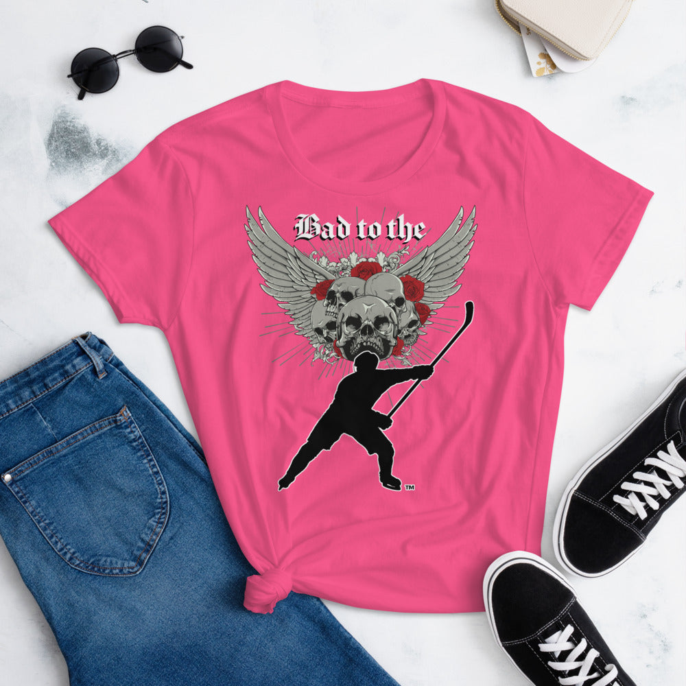 MY SPORT HOCKEY™ &quot;BAD TO THE&quot; SKULLS &amp; ROSES TEE