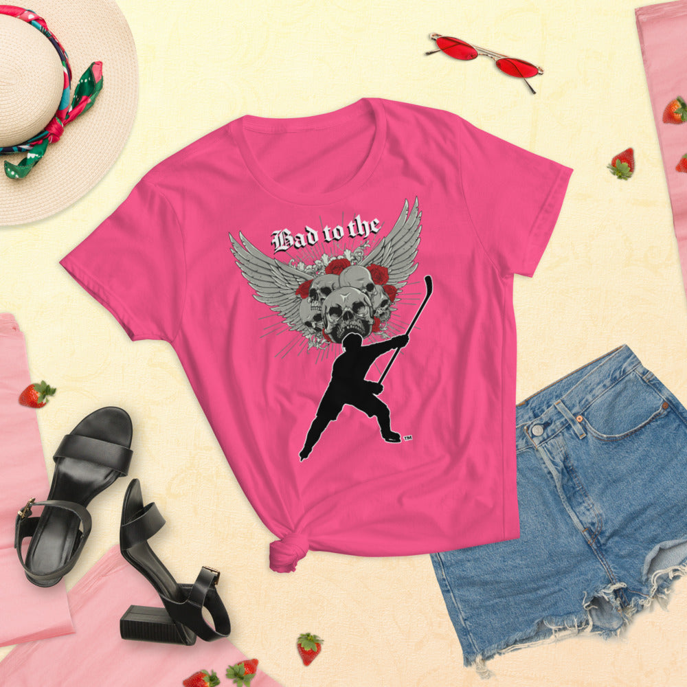 MY SPORT HOCKEY™ &quot;BAD TO THE&quot; SKULLS &amp; ROSES TEE