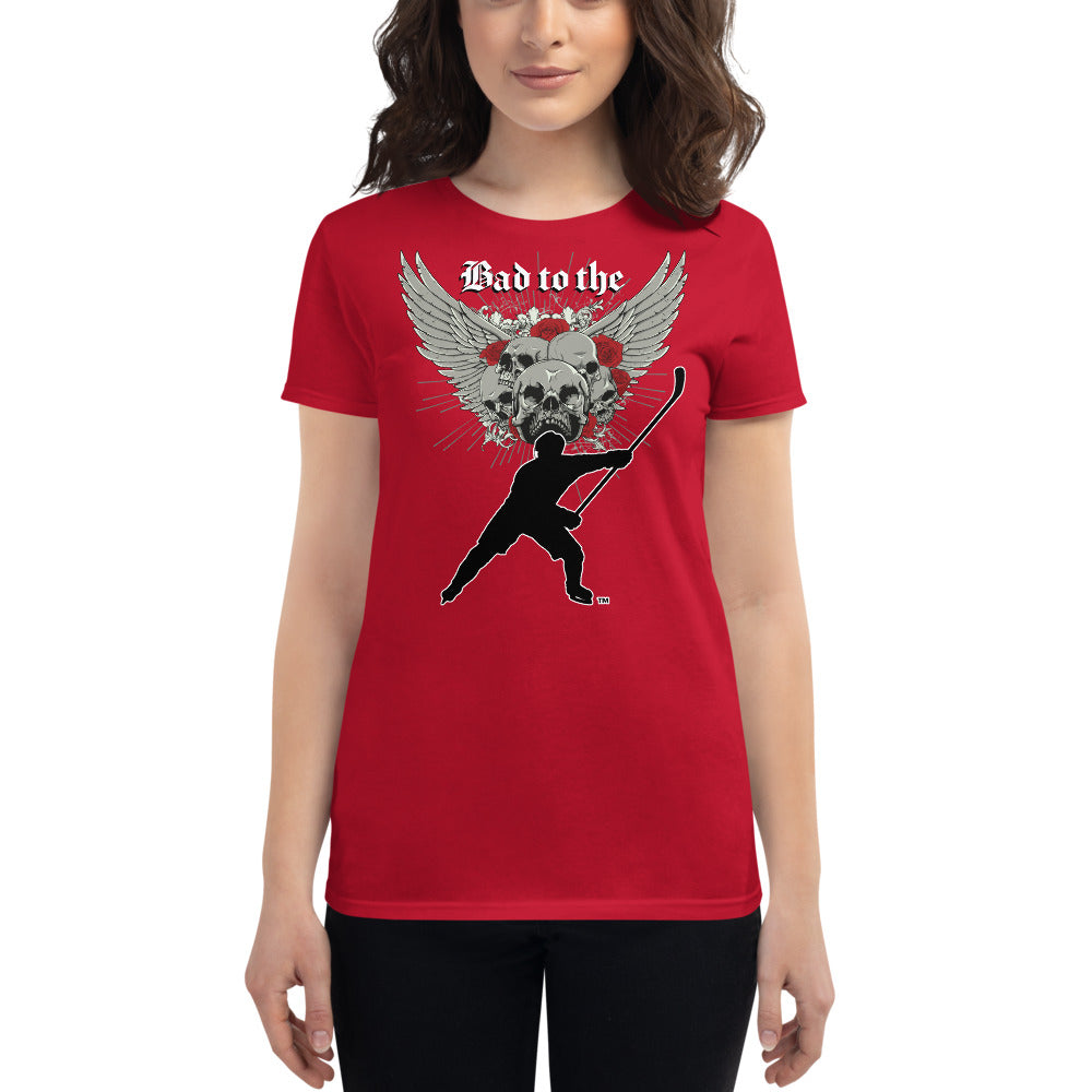 MY SPORT HOCKEY™ &quot;BAD TO THE&quot; SKULLS &amp; ROSES TEE