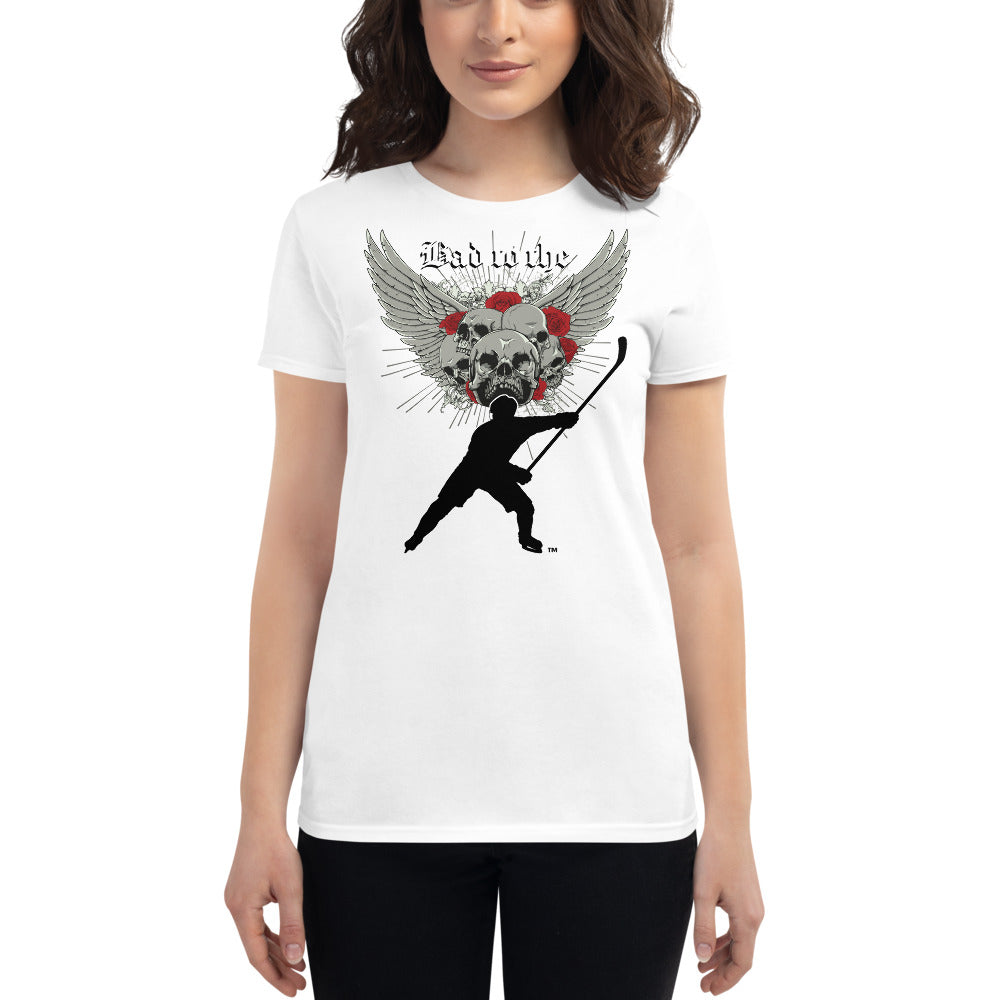 MY SPORT HOCKEY™ &quot;BAD TO THE&quot; SKULLS &amp; ROSES TEE